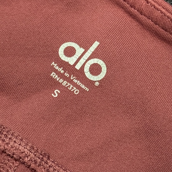 ALO Yoga Goddess Ribbed Leggings Two Toned Athleisure Yogi Workout Sz S Stretch - Picture 6 of 8